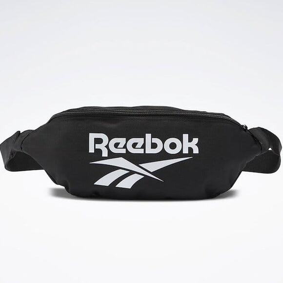 Reebok Classics Foundation Waist Bag Adjustable Strap w/ Vector Logo Black/White - Picture 1 of 7
